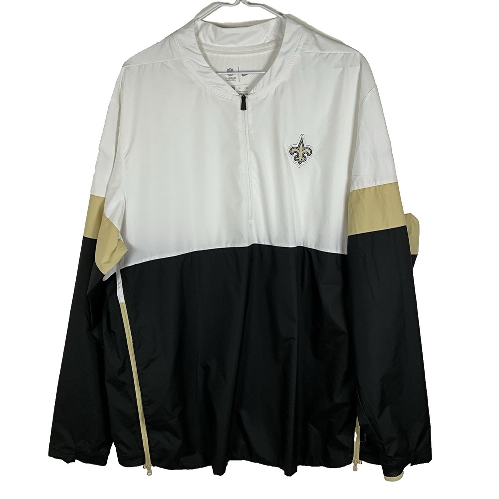 Nike NFL New Orleans Saints Half Zip Pull Over Windbreaker Jacket Men Size‎ XL